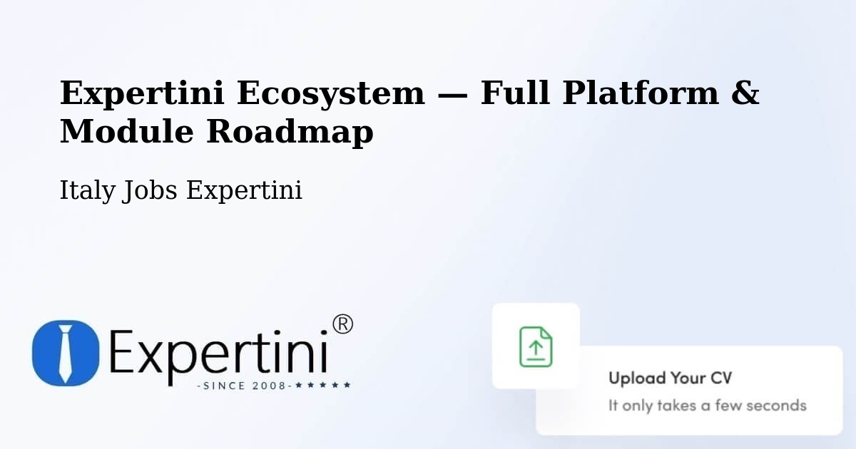 Expertini Ecosystem — Full Platform & Module Roadmap – Sequals